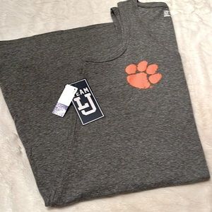 NWT Team LJ Clemson Logo Swing Dress Heather Grey Size M